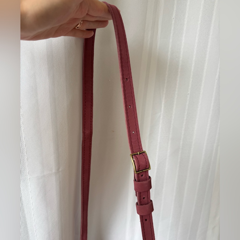 Portland Leather Goods PLG Foxglove Brushed Leather Rainstorm Zip Zipper EUC - Picture 7 of 8